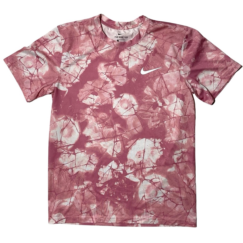 Nike The Nike Tee All Over Print Training T Shirt Pink Cracked Marble Mens M